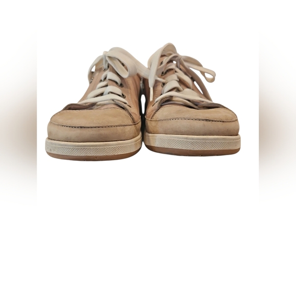 Finn Comfort Shoe Women's SZ 5/7 Beige Lace Up Round Toe Sneaker Oxford - Picture 2 of 9